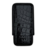 Load image into Gallery viewer, NEW! Three Finger Black Crocodile Cigar Case
