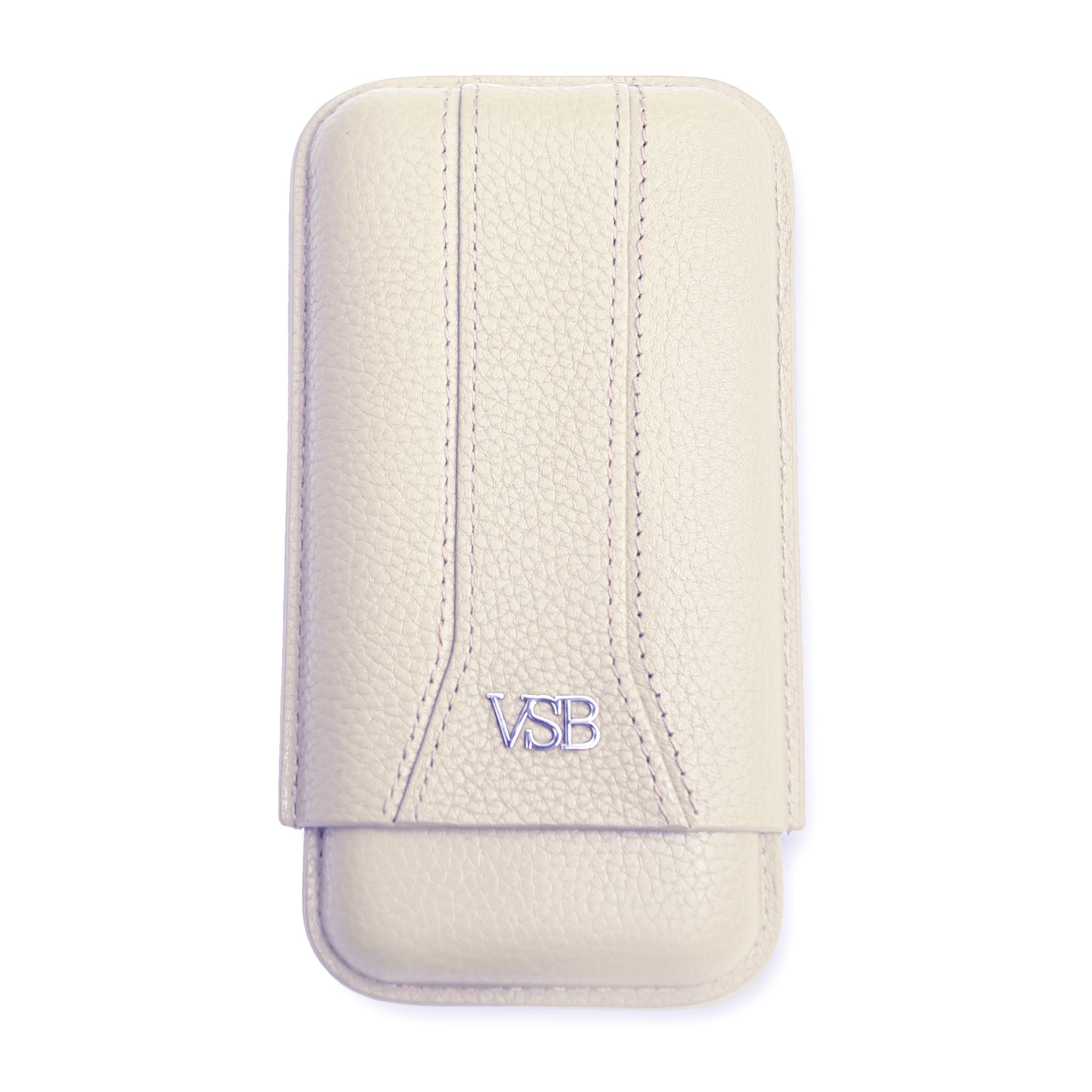 Three Finger Ivory Leather Cigar Pouch - VSB London